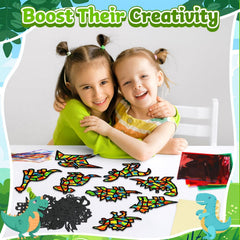 Lonfliness dinosaur suncatchers sticker sheet supports quick, tidy assembly
