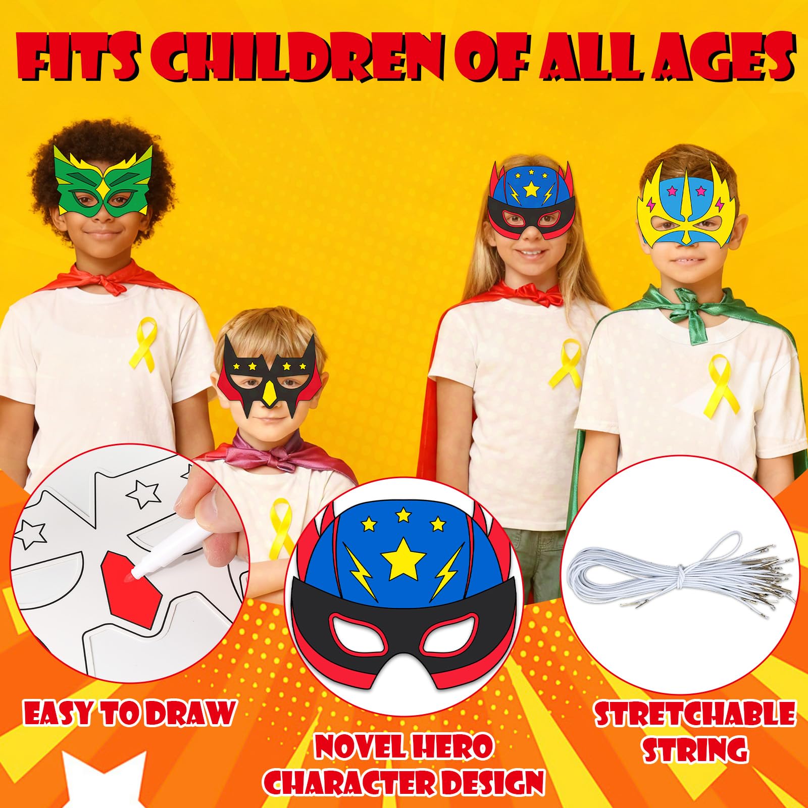 Lonfliness elastic strings 35 cm ensure secure comfortable wear during activities