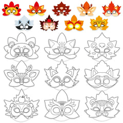 Lonfliness fall maple leaf animal mask collection for creative play and sharing