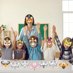 Lonfliness kids crafting cat masks inspire imaginative play