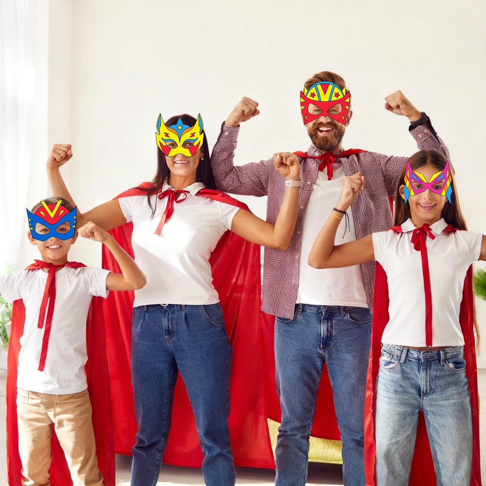 Lonfliness party ready masks double as charming favors and decorations