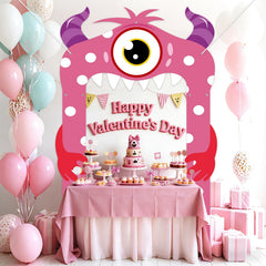 Lonfliness Valentines monster banner includes pre-cut holes and rope for easy hanging.
