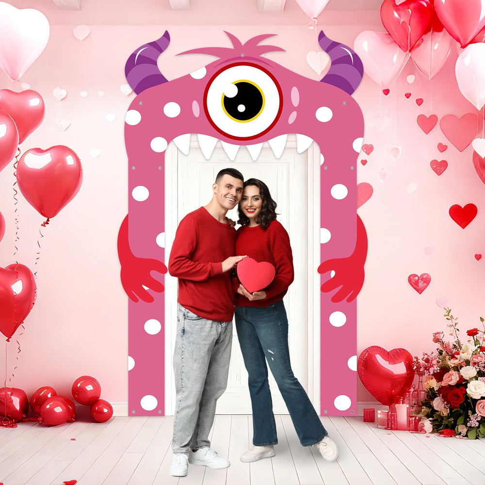 Lonfliness Valentines monster banner is lightweight yet durable for reuse.