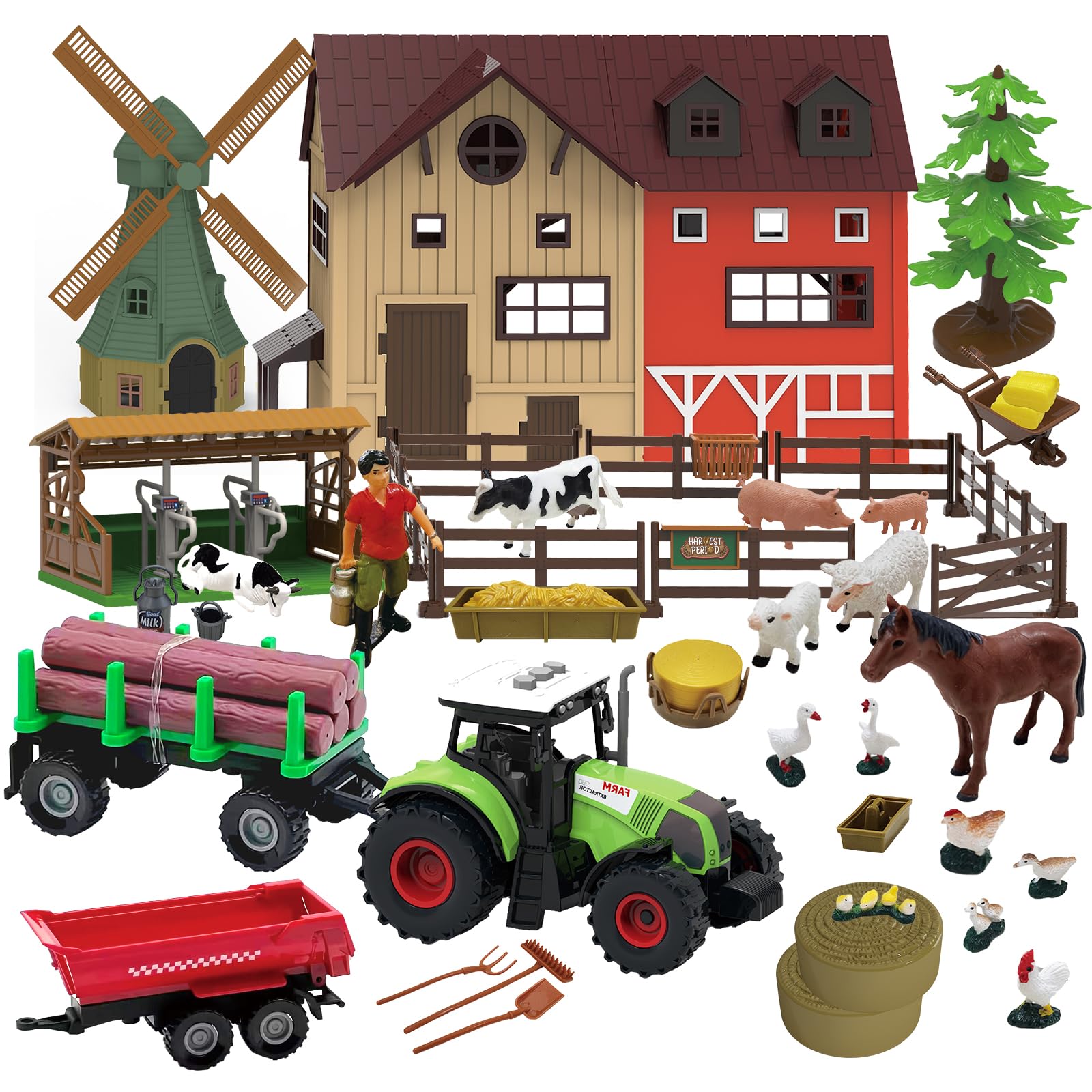 lonfypeng barn playset for kids promotes imaginative farm adventures and role play.