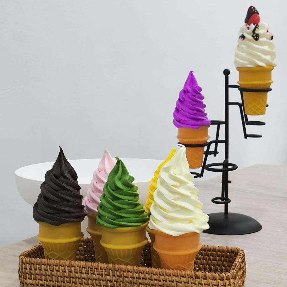 LONG XIN SERIES white ice cream faux dessert for display and events.