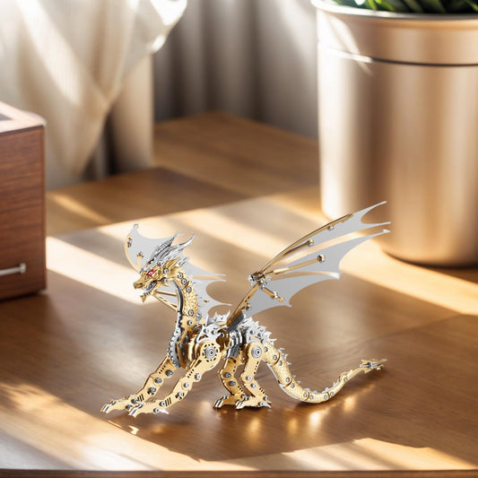 LONGPIN dragon model kit side view, mechanical silhouette for collectors.