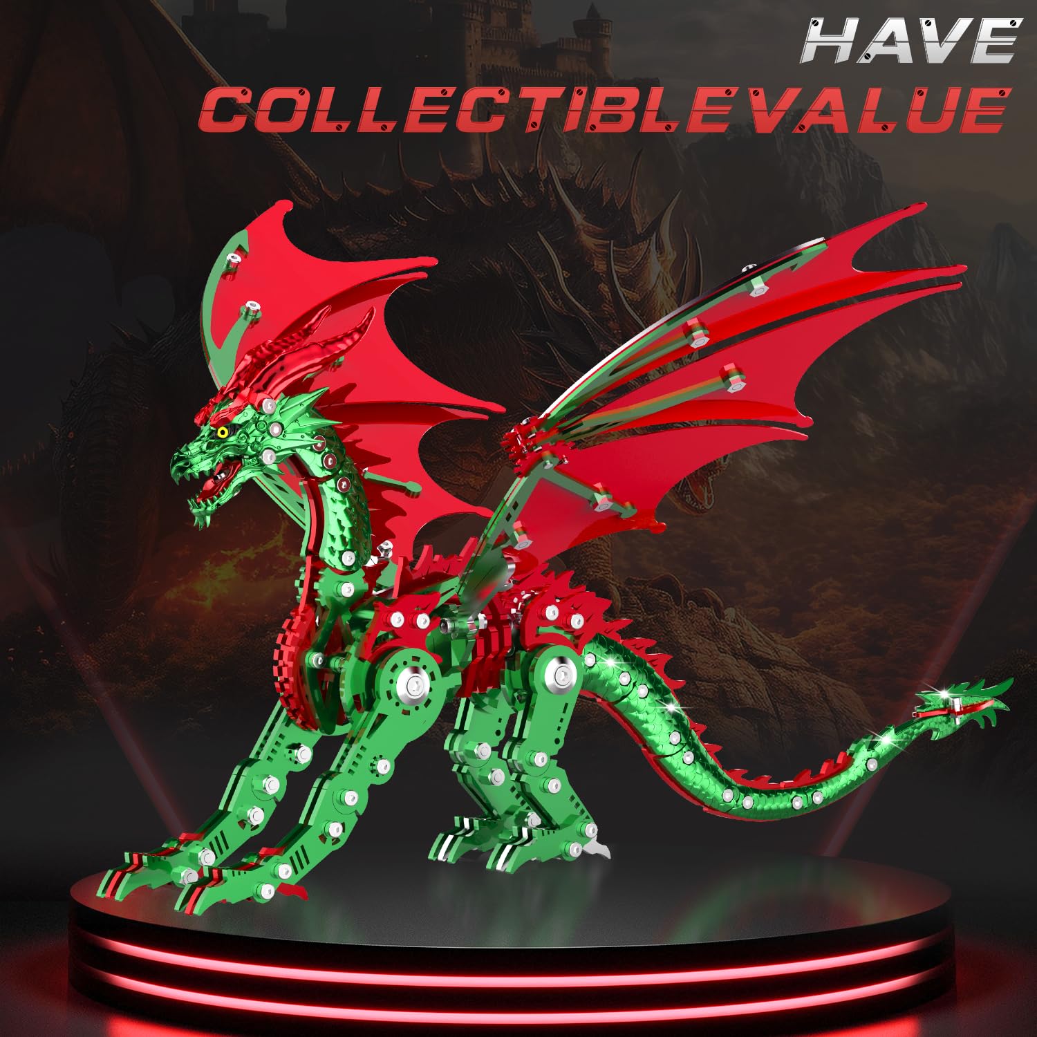 LONGPIN steampunk dragon ornament adds stylish office decor.