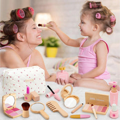 Lonico makeup kit inside soft pink bag for portable play sessions