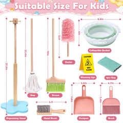 Lonico wooden cleaning broom promotes imaginative housekeeping for kids