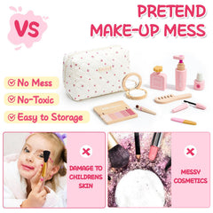 Lonico mascara and lipstick sticks with safe wooden design for pretend beauty