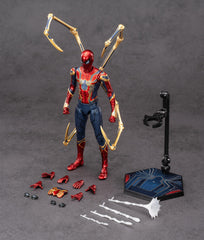 LonullyMege Iron Spider figure with display base and magnetic features to stabilize poses