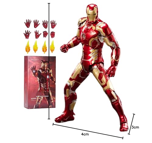 LonullyMege MK43 Ironman display-ready figure on shelf.