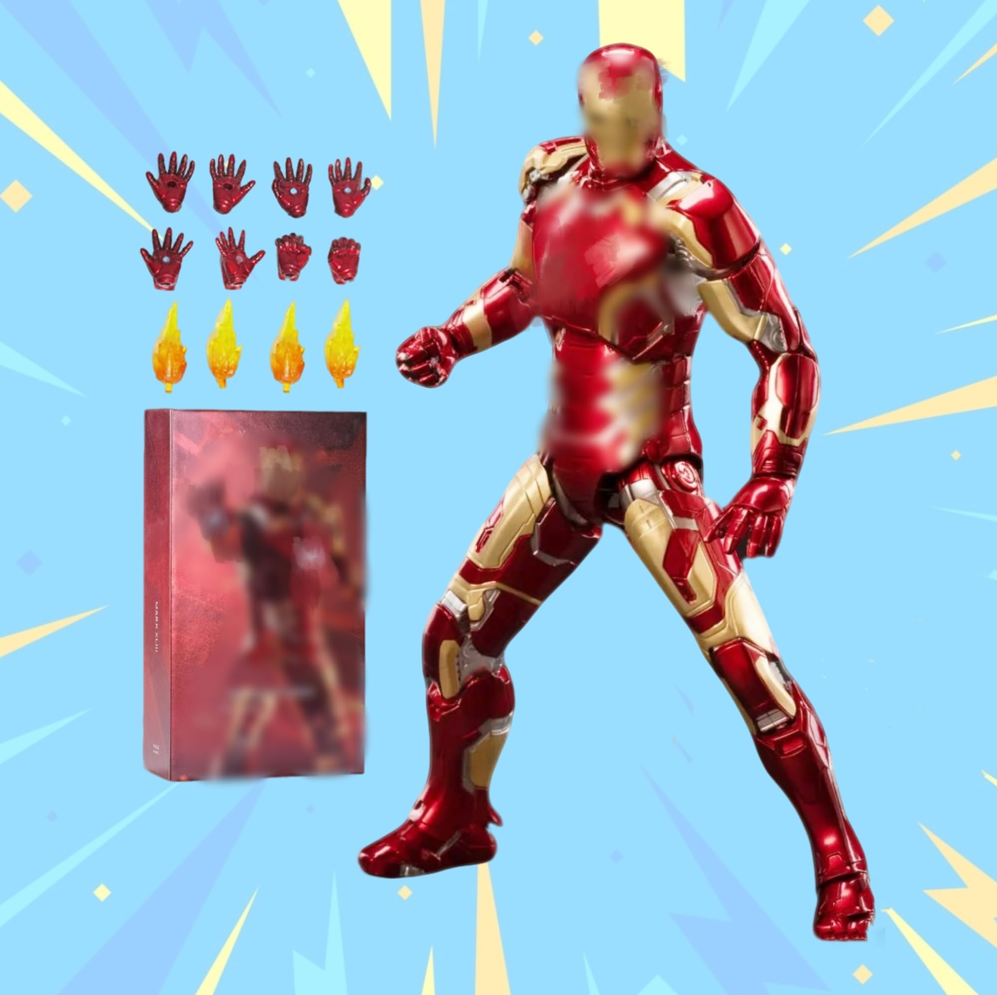 LonullyMege MK43 Ironman figure front view for display and collection.
