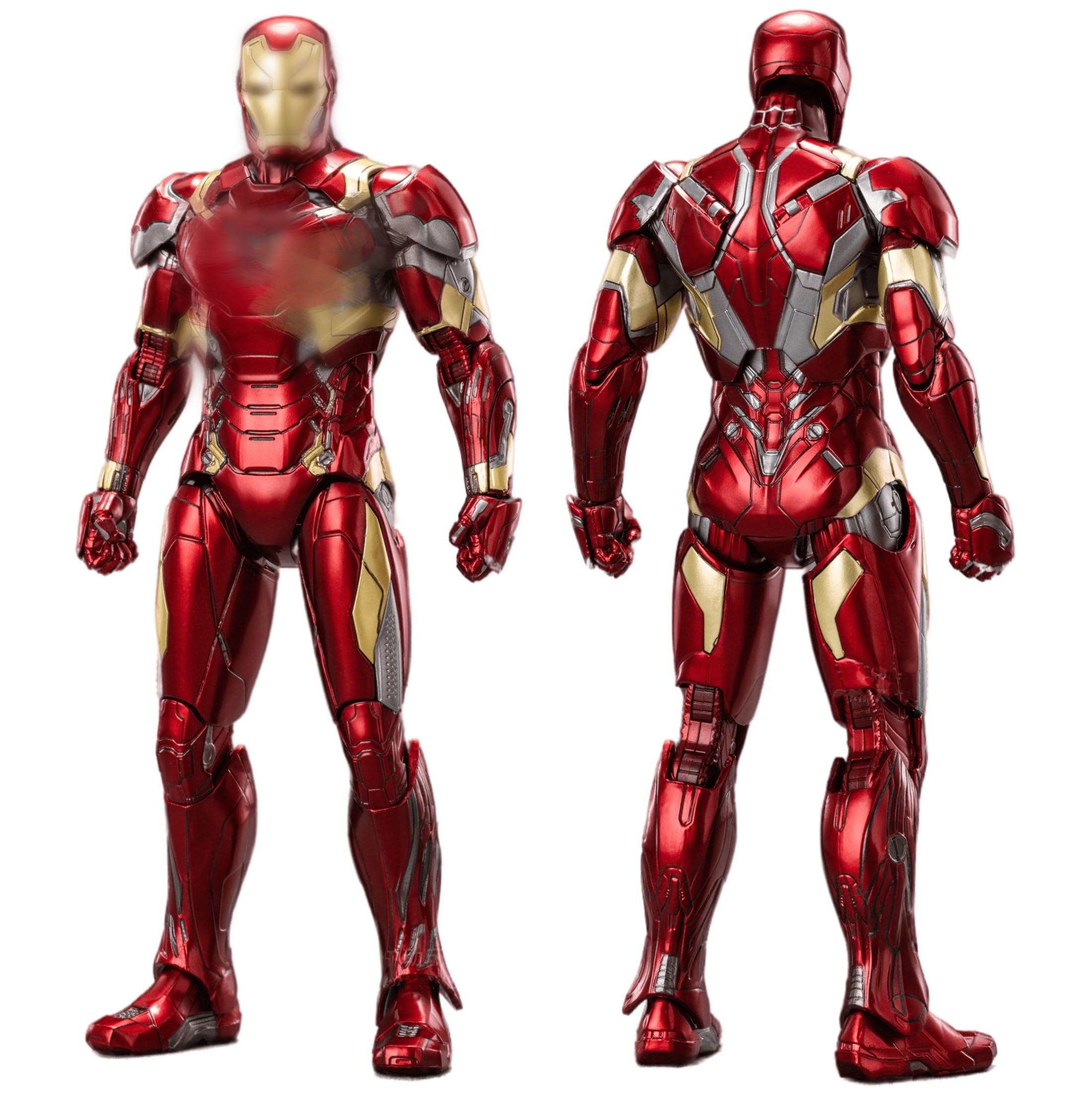 LonullyMege MK46 Ironman figure articulation highlights multi-joint movement for dynamic poses.