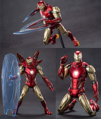 LonullyMege MK85Ironman deluxe figure articulated joints enable dynamic poses.