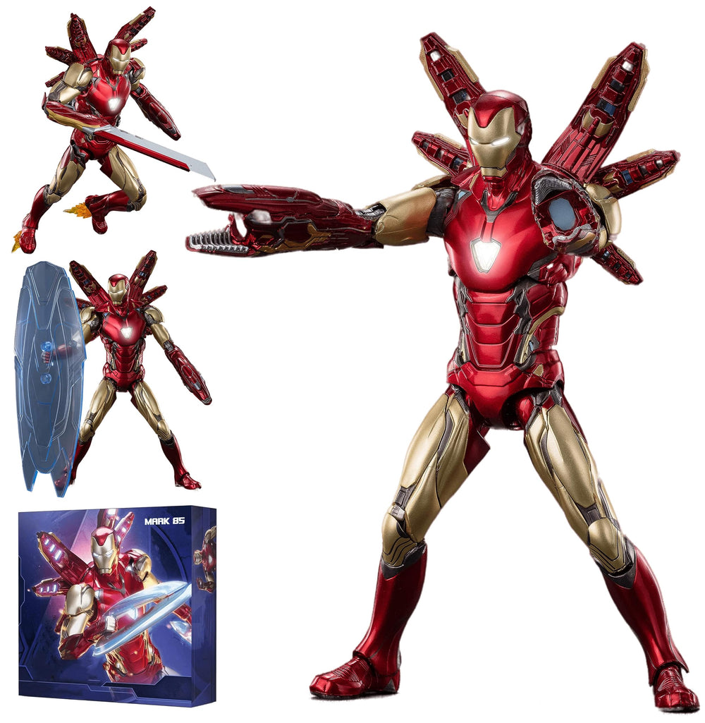 LonullyMege MK85Ironman deluxe figure front view for dynamic display and collection.