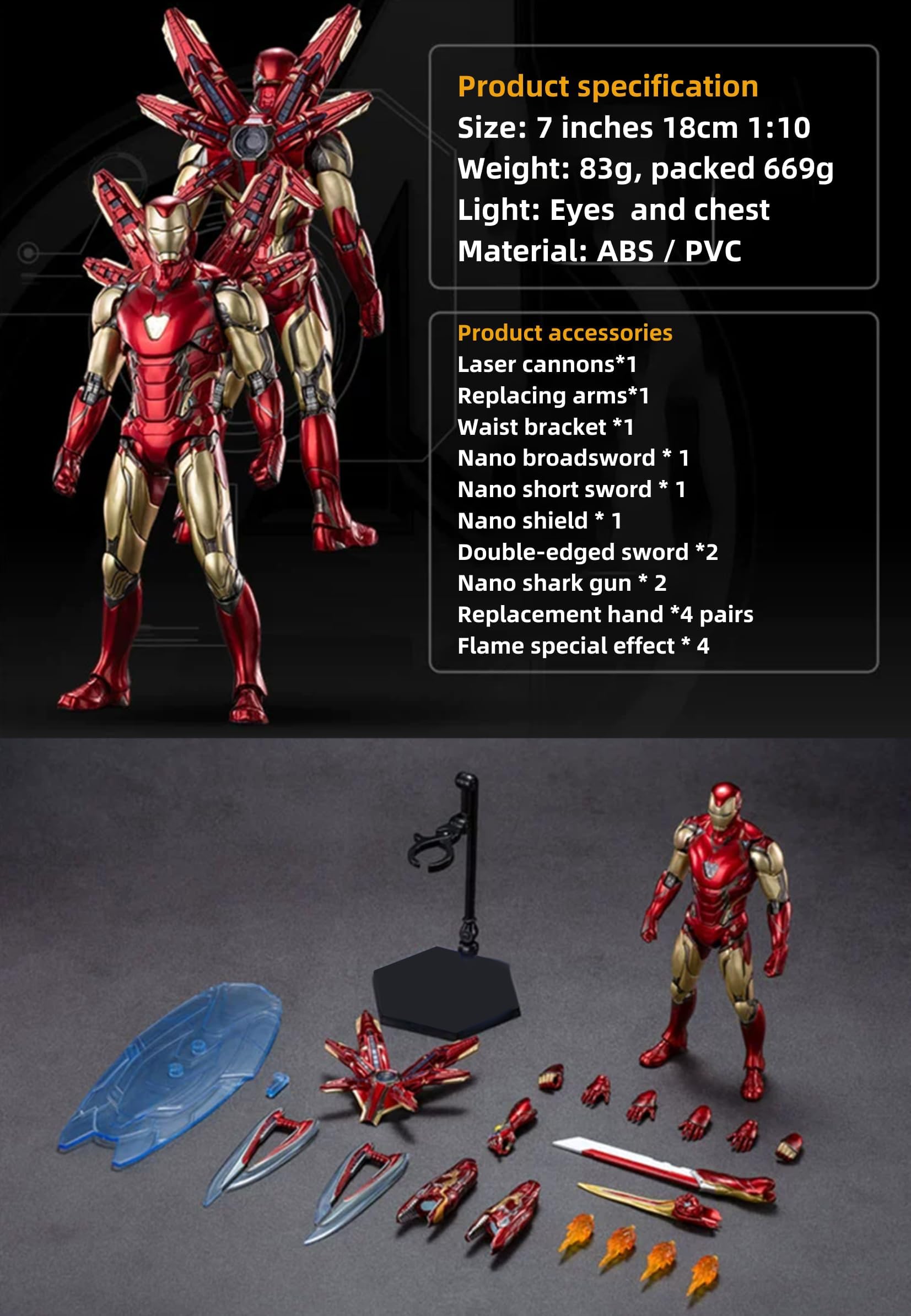 LonullyMege MK85Ironman deluxe figure gift box packaging ready for gifting.