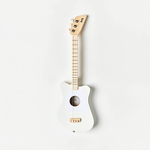 Loog Mini compact wooden body fits small hands for comfortable practice.