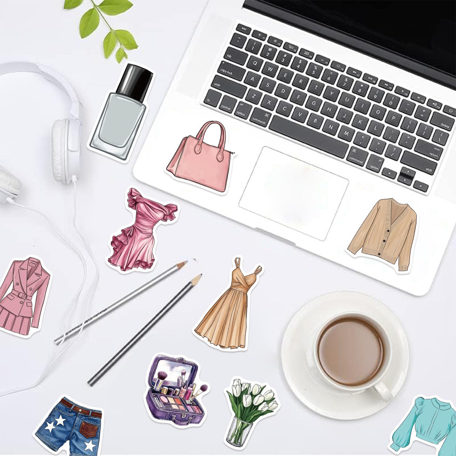 LOOGFDC Coquette Core laptop sticker adding pink aesthetic personalization