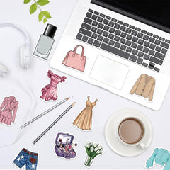 LOOGFDC Coquette Core laptop sticker adding pink aesthetic personalization