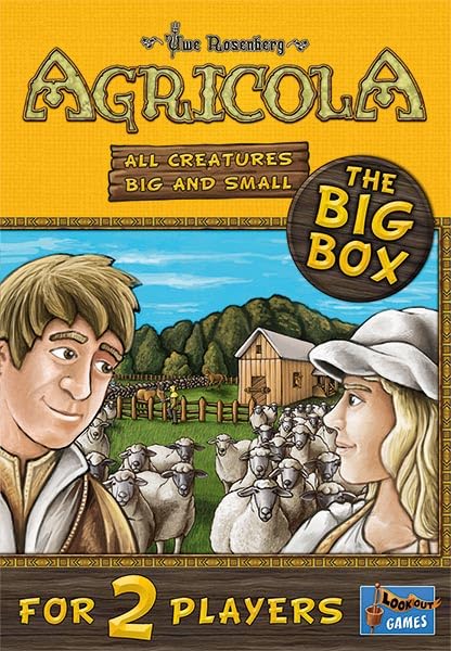 Lookout Agricola big box board setup showing two-player play for strategic farming sessions