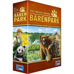 Lookout Baerenpark board game setup highlights a colorful game box and components for family play.