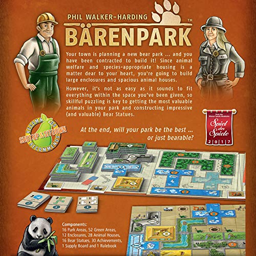 Baerenpark tile placement showing enclosures and bear houses promotes strategic thinking during play.