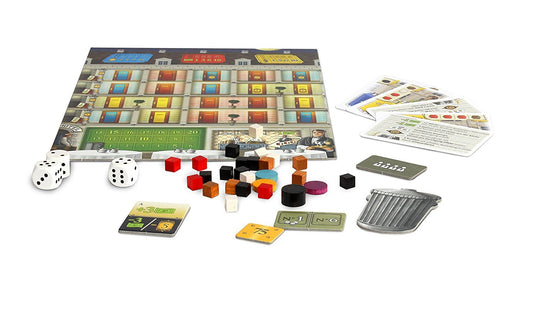 Lookout Games Grand Austria Hotel board setup reveals components, inviting immersive gameplay.