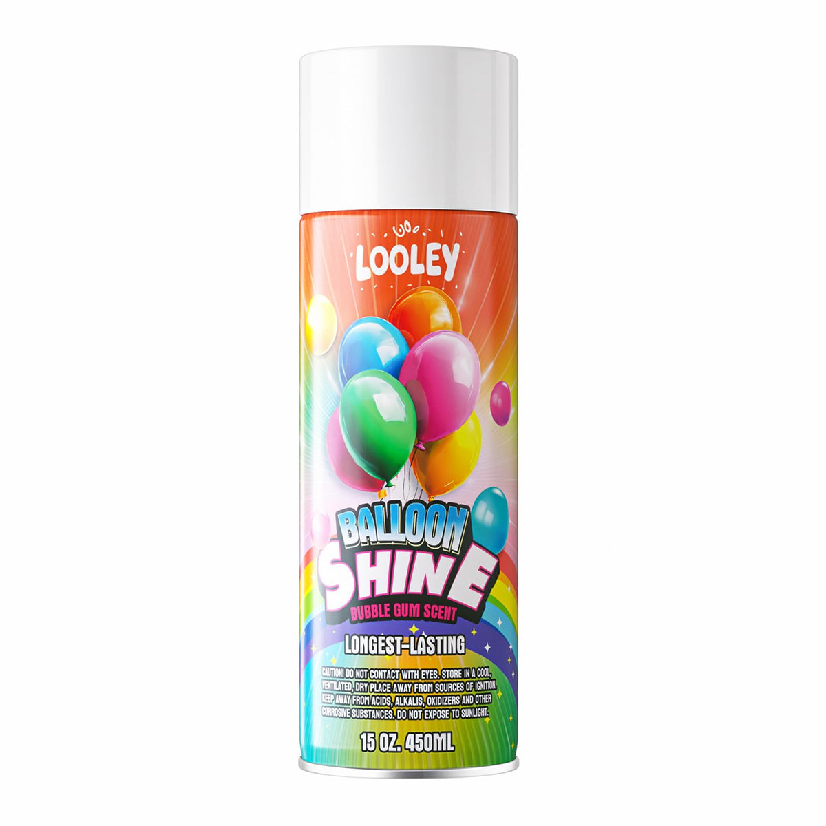 LOOLEY Bubblegum Balloon Shine spray bottle with bubblegum scent for glossy balloons.