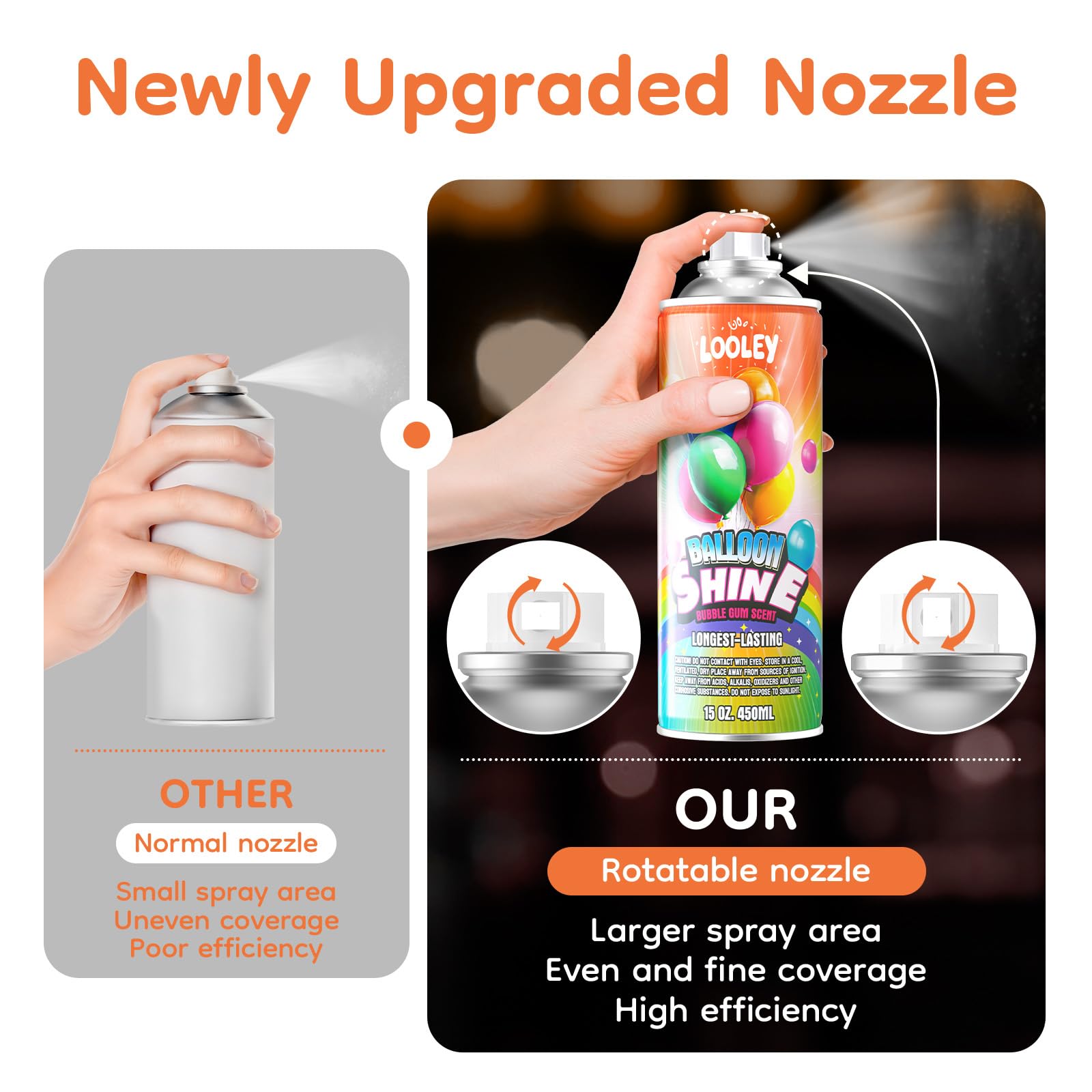 LOOLEY no-wipe design helps balloons dry instantly without residue.