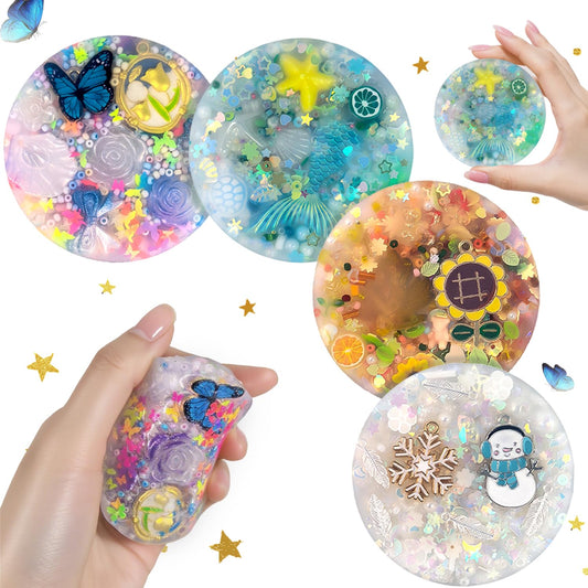 LOOMI spring theme picking pad with pastel beads and butterflies for calming fidget therapy.
