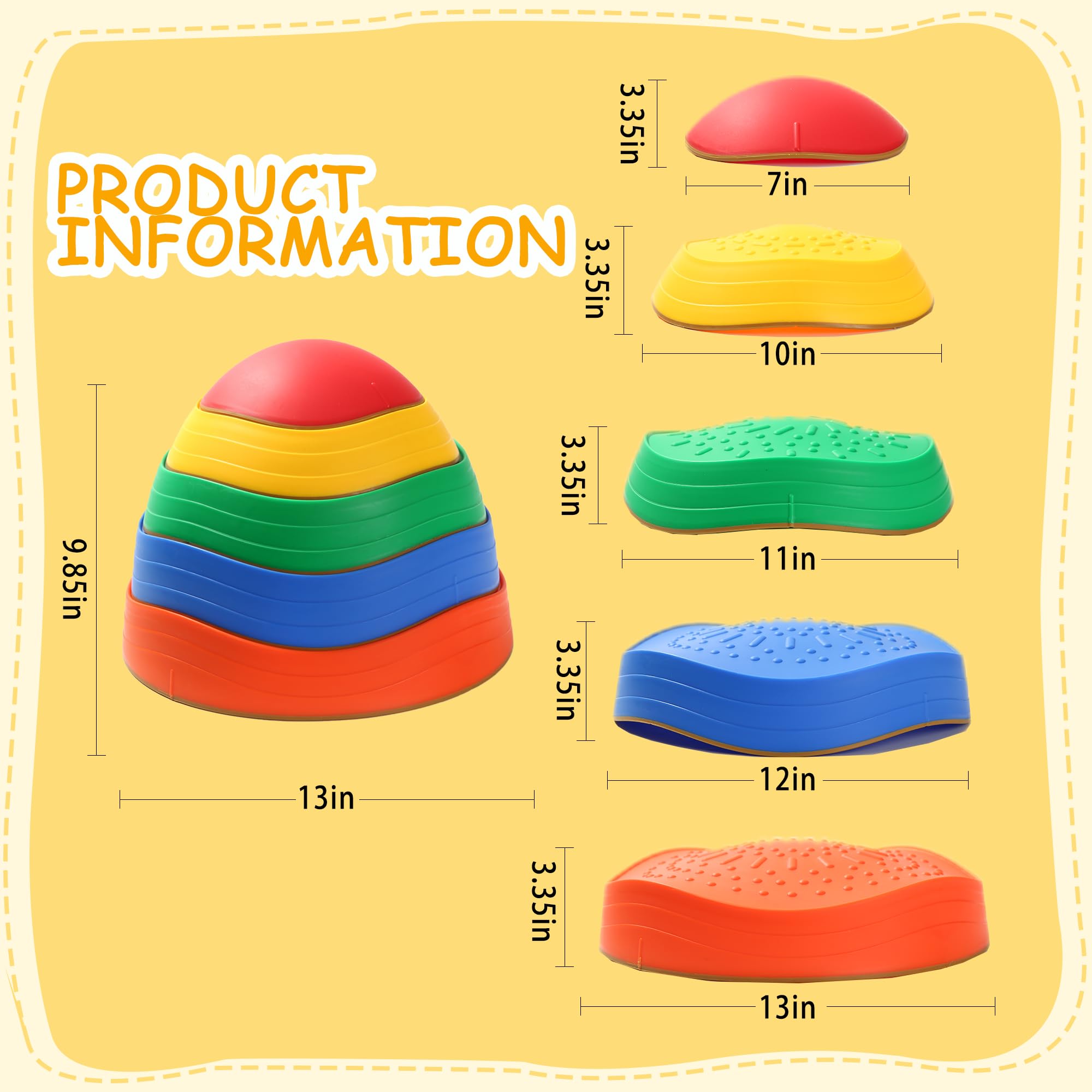 LoomLark Balance Stones in blue-purple-pink support outdoor obstacle play.