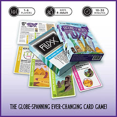 Looney Labs Around The World Fluxx landmarks image highlights iconic sites for immersive play