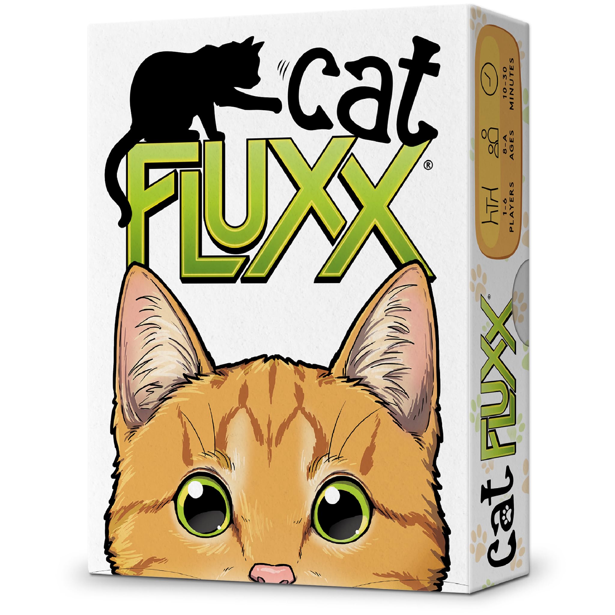 Looney Labs Cat Fluxx game box is perfect for quick family game nights.