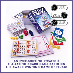 Colorful Fluxx pieces by Looney Labs support quick setup and tracking