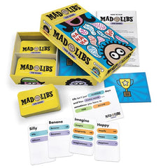 Looney Labs Mad Libs box contents displayed for straightforward play