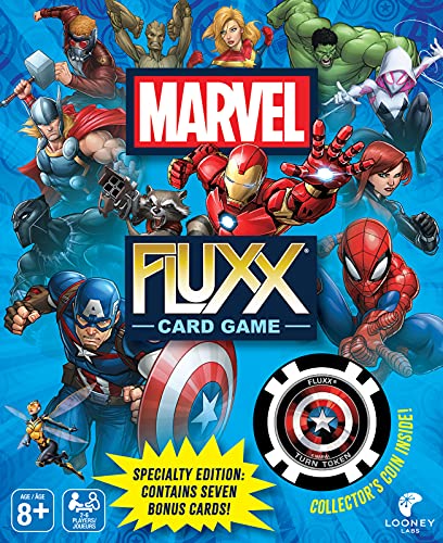 Looney Labs Marvel Fluxx cards in hand for fast, flexible rounds