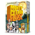 Looney Labs Monty Python Fluxx game cover, playful art invites party nights