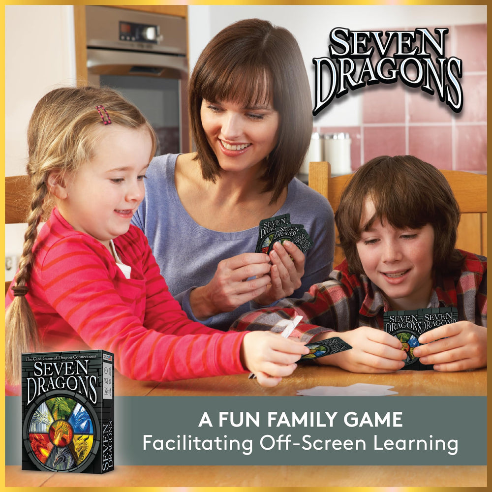 Looney Labs Seven Dragons portable travel box fits on any shelf.