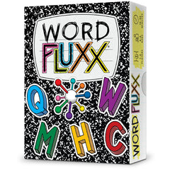 Looney Labs Word Fluxx keeper letter cards shown for quick word-building creativity
