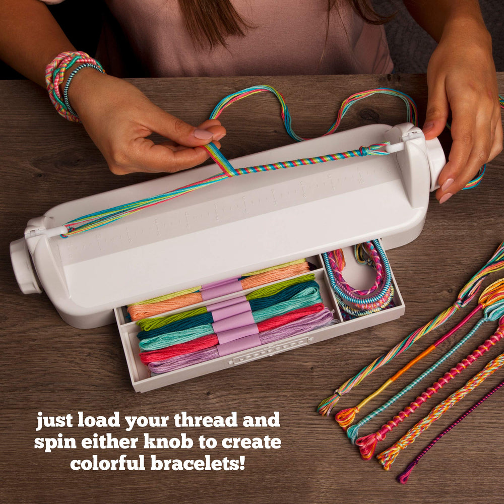 Loopdedoo complete bracelet kit featuring loom and hidden drawer for organized crafting.