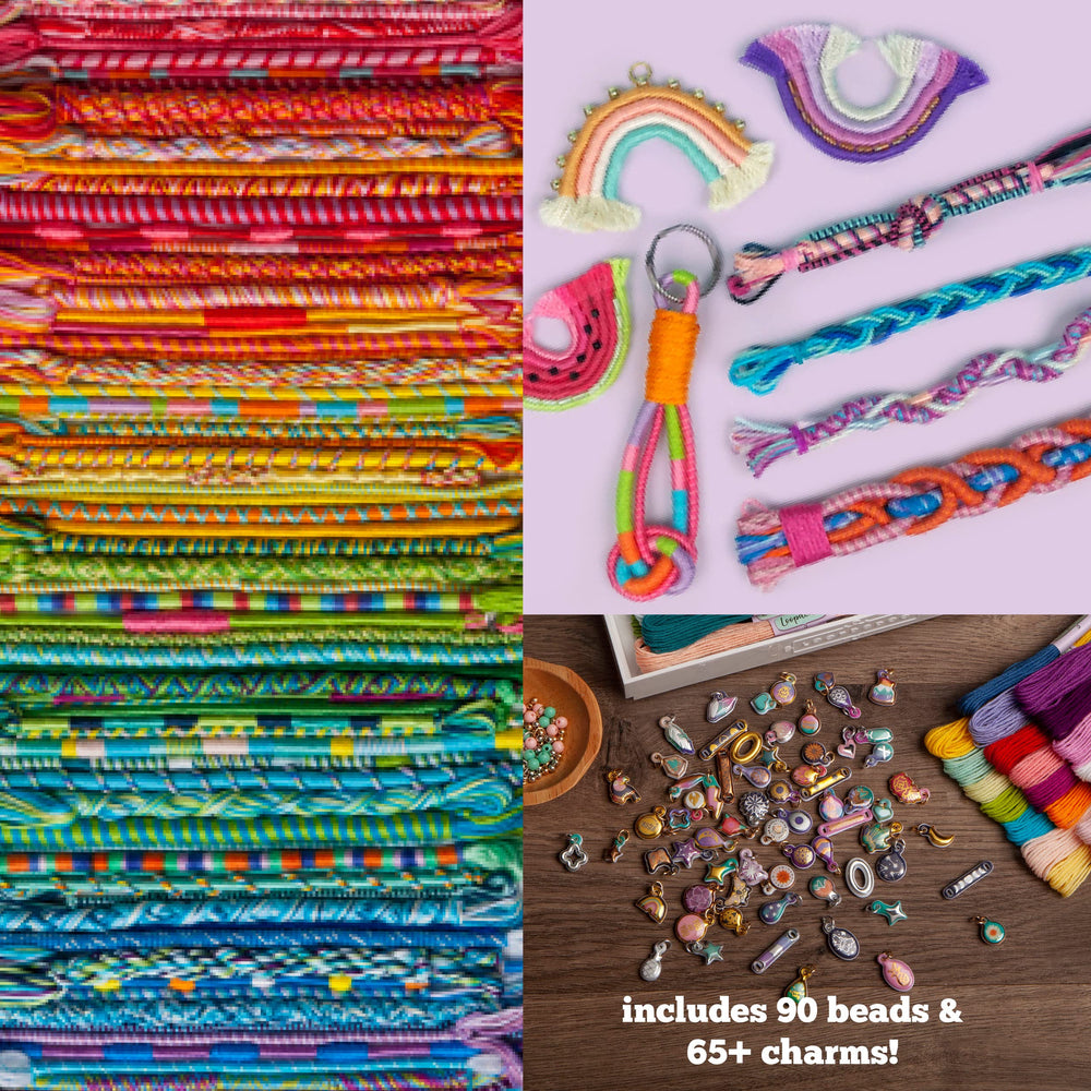 Loopdedoo Deluxe charms and beads showcasing personalized bracelet designs.
