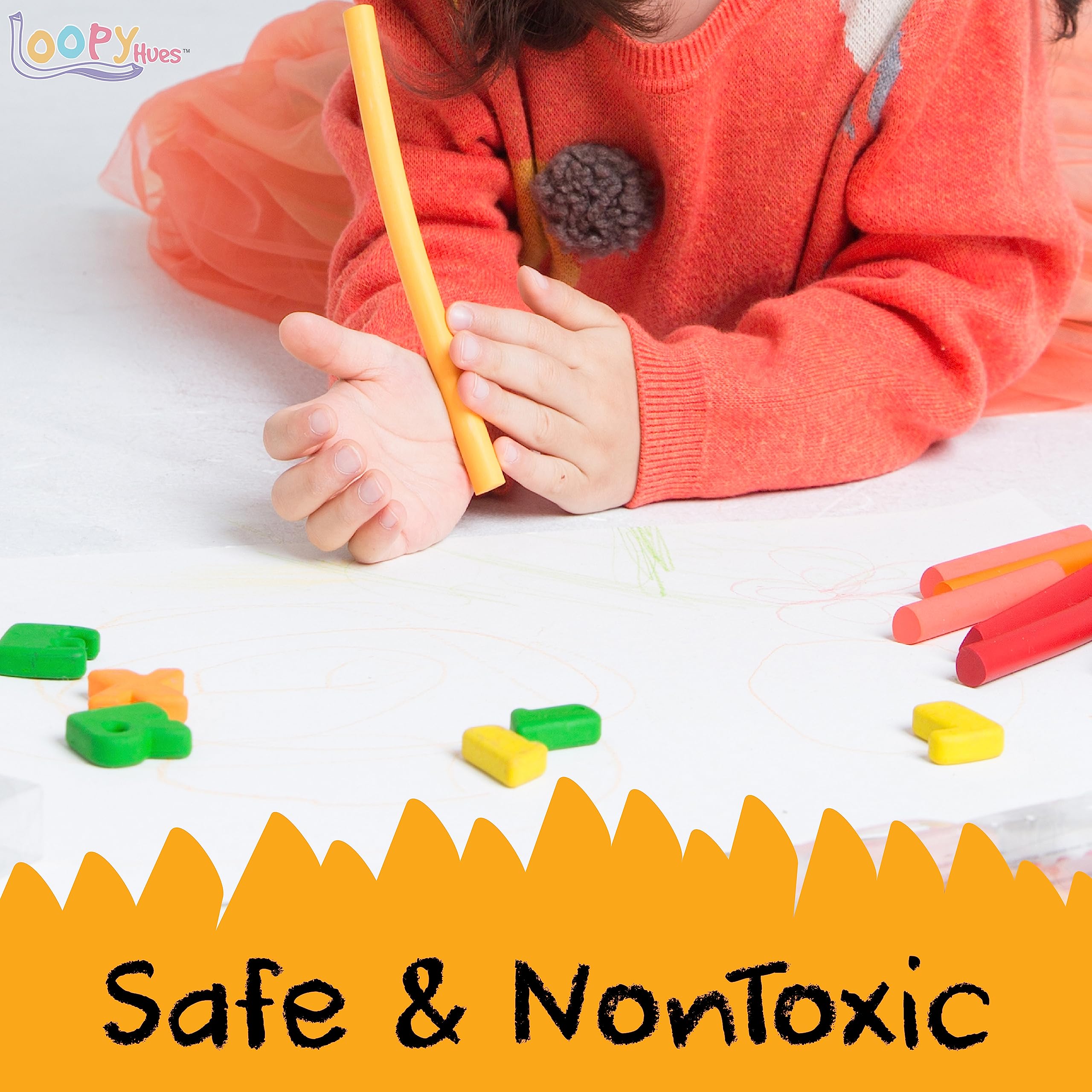 Loopy Hues 3D letter crayons aid letter tracing with tactile learning