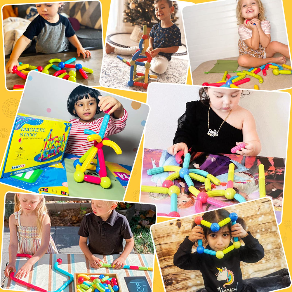 Loovio magnet toys 46-blocks set versatile blocks for creative models