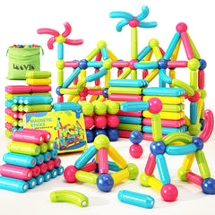 Loovio magnet toys balls and sticks for hands-on geometry and 2D-to-3D exploration