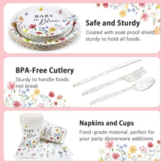 Lopeastar baby in bloom floral design; vivid wildflowers for a spring-inspired celebration.