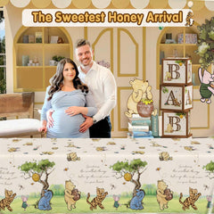 Lopeastar Winnie tablecloth features Pooh quote for vintage charm.