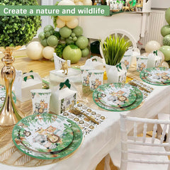 Lopeastar safari napkins sage green soft and absorbent for kids and adults