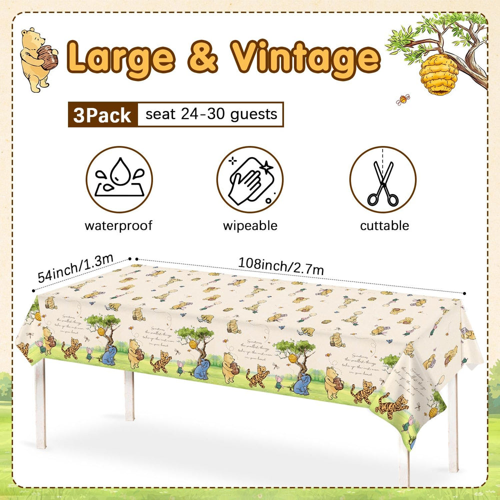 Lopeastar Winnie tablecloth used in a gender reveal party.