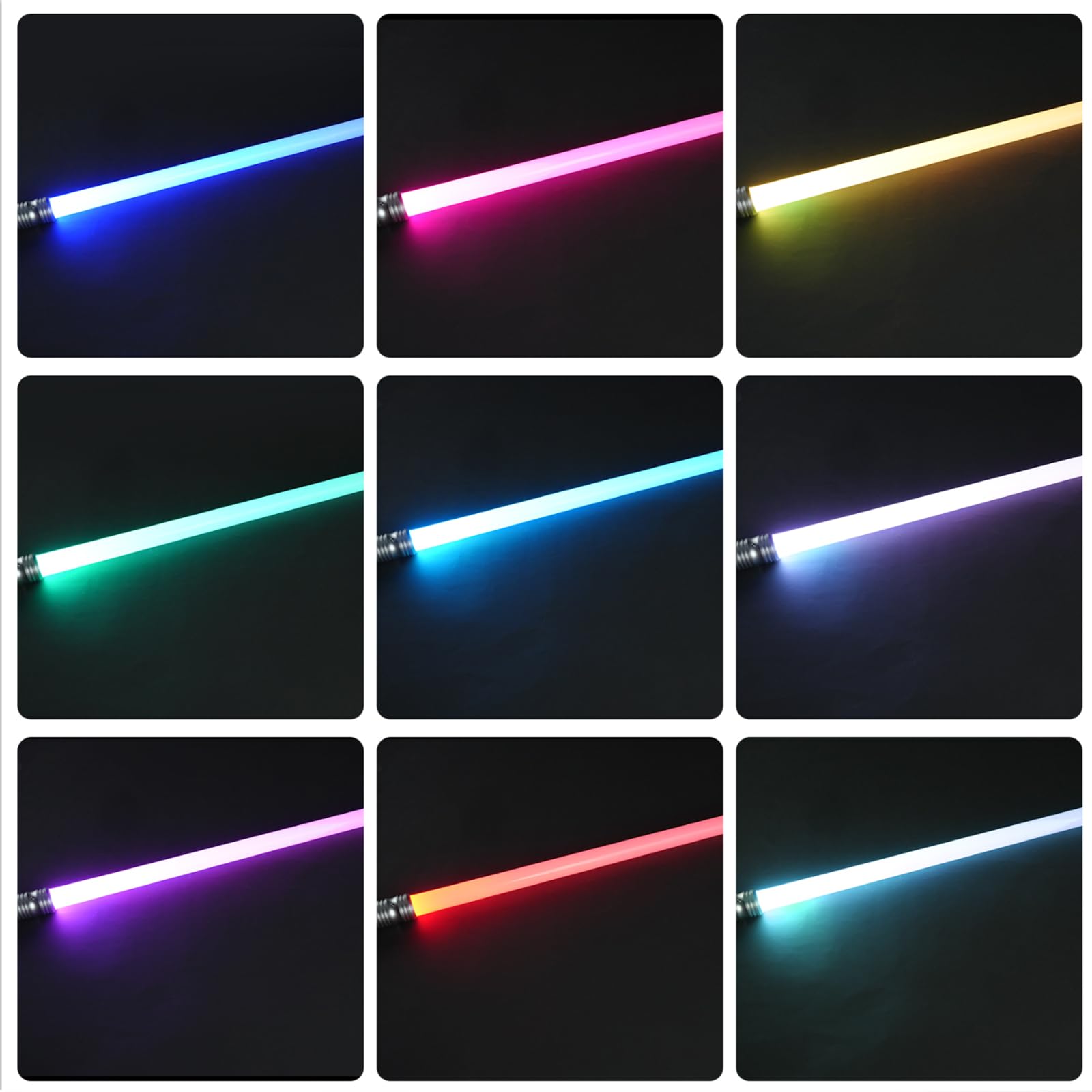 LordSaber RGB blade features built-in reflective film for bright, even light.